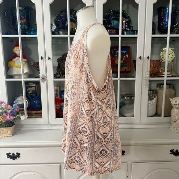 Rachel Zoe Bohemian Sleeveless Dress in Cream and Pink Size Medium - Picture 3 of 7